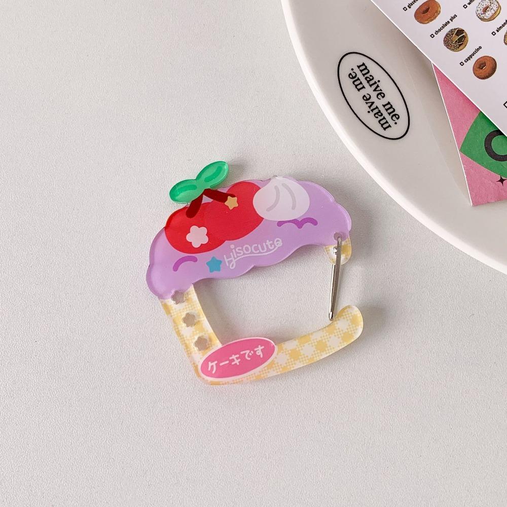 Fruit Cupcake Star Shaped Carabiner Keychain Decor Key Ring Pendant INS Bag Charms