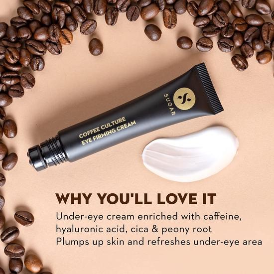 SUGAR Cosmetics Coffee Culture Крем для укрепления кожи вокруг глаз с экстрактами кофе Крем для снятия отечности под глазами - 15 мл