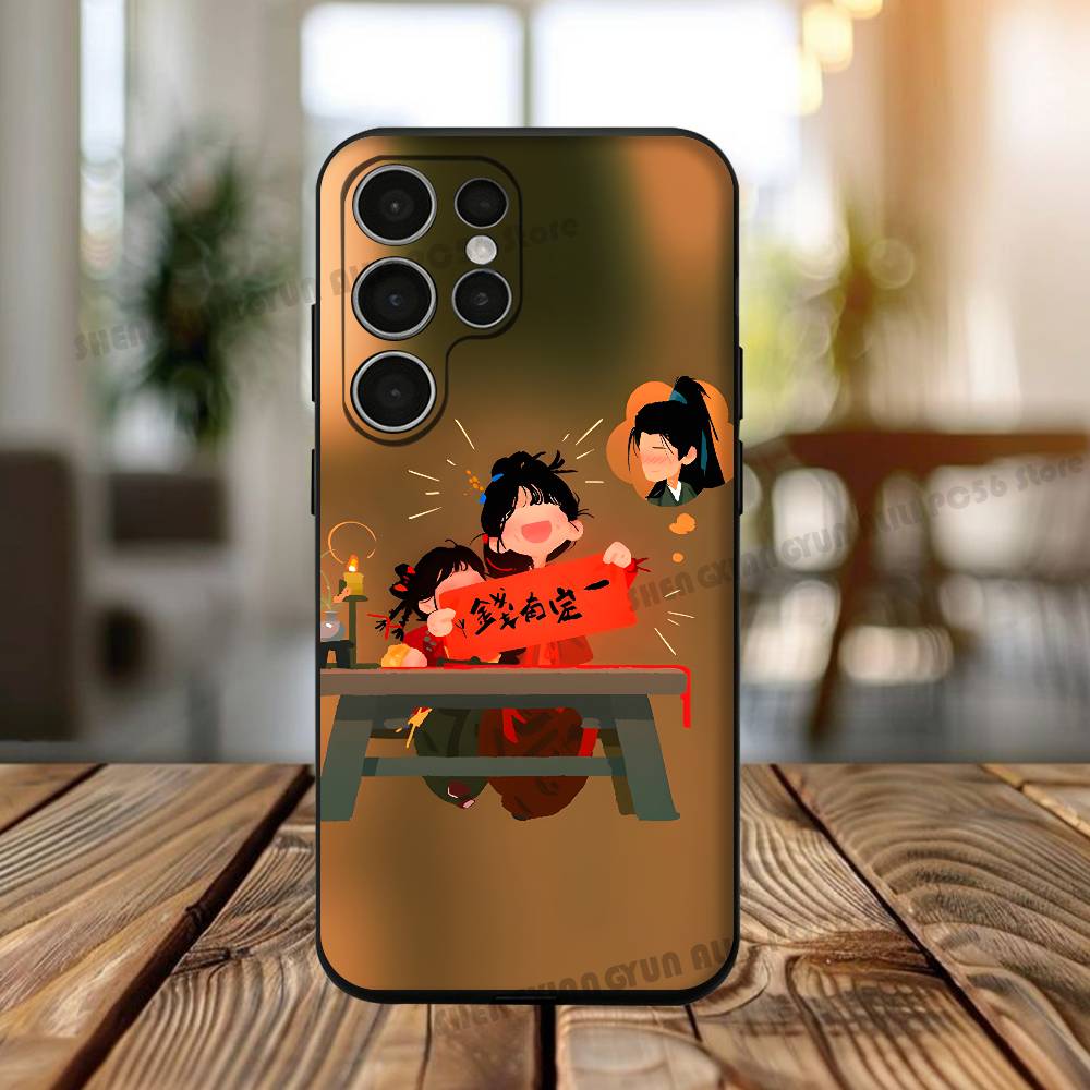 Zhu Yu Phone Silicone Case For Samsung S24 22 20 23 21 20 Ultra Plus Lite 5G Print Cover