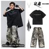 Kids Hip Hop Dance Outfit Set Boys Girls Streetwear Performance Costume With Accessories