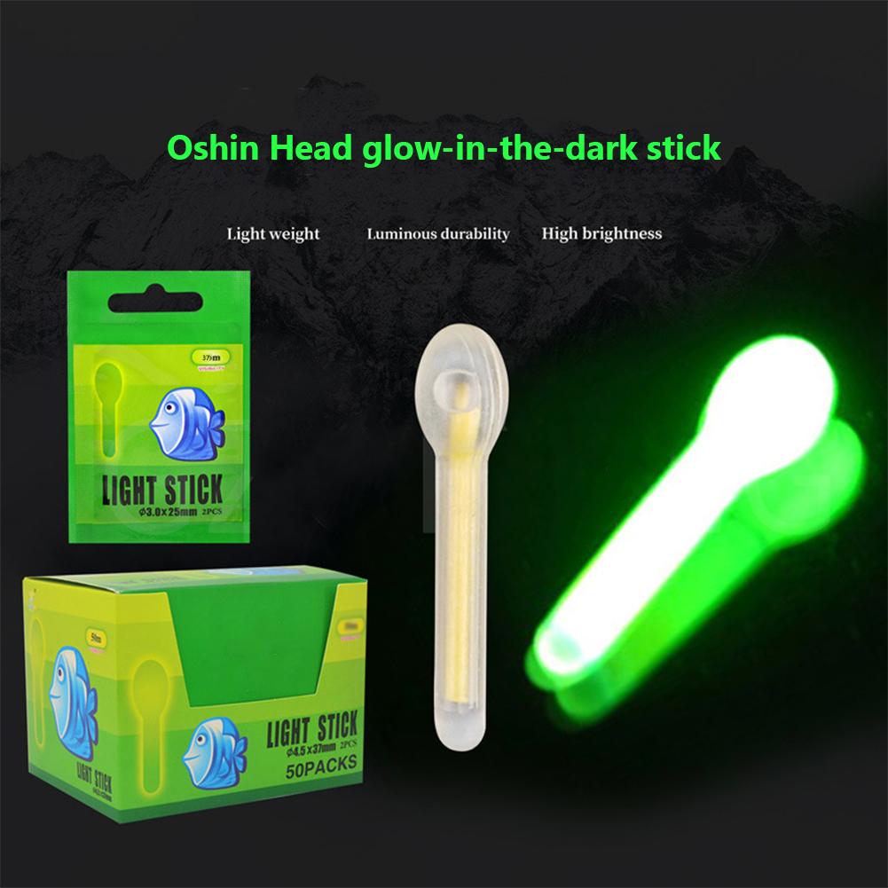 100PCS Glowing Bobbers Fishing Floats Fishing Rod Tip Light Long Vertical Luminous Glow Fishing Floats Bobbers For Outdoor Saltwater Freshwater
