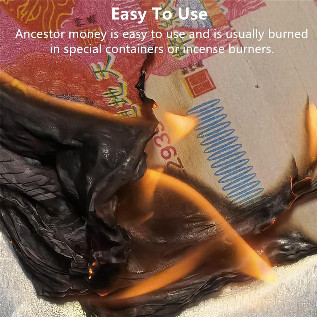 100 штук бумажных денег Деньги предков Китайское традиционное благословение Бумажные деньги предков Деньги предков Праздник Цинмин Жертвенные принадлежности