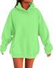 Women's Long Sleeve Oversized  Oversized Drop Shoulder Sleeves Women's Hooded Plush Sweatshirt