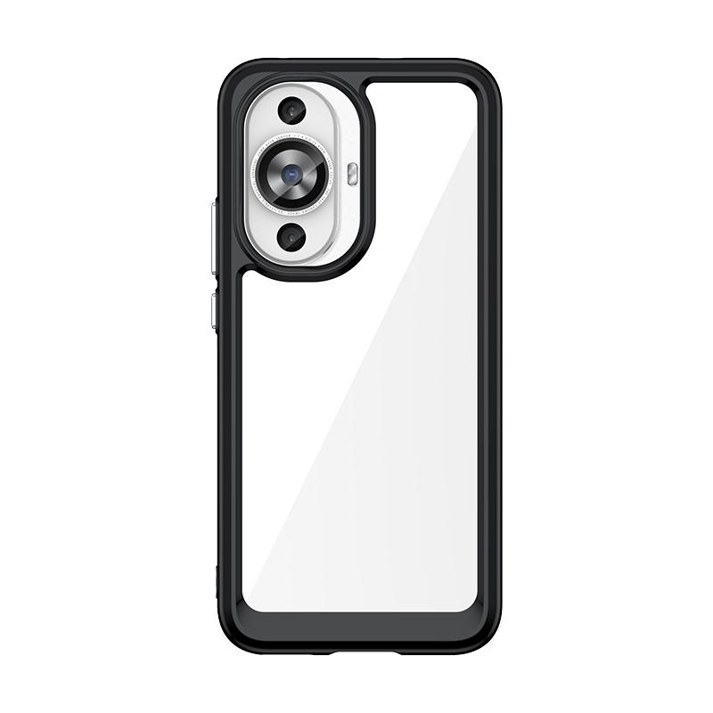 Для Huawei Nova 12S Прозрачный чехол Чехол-бампер для Nova 12S Жесткий полупрозрачный Мягкая рамка Телефонный бампер Для Huawei Nova 12S