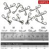 S M L XL XXL Fishing Swivel Snap Knotless Connector