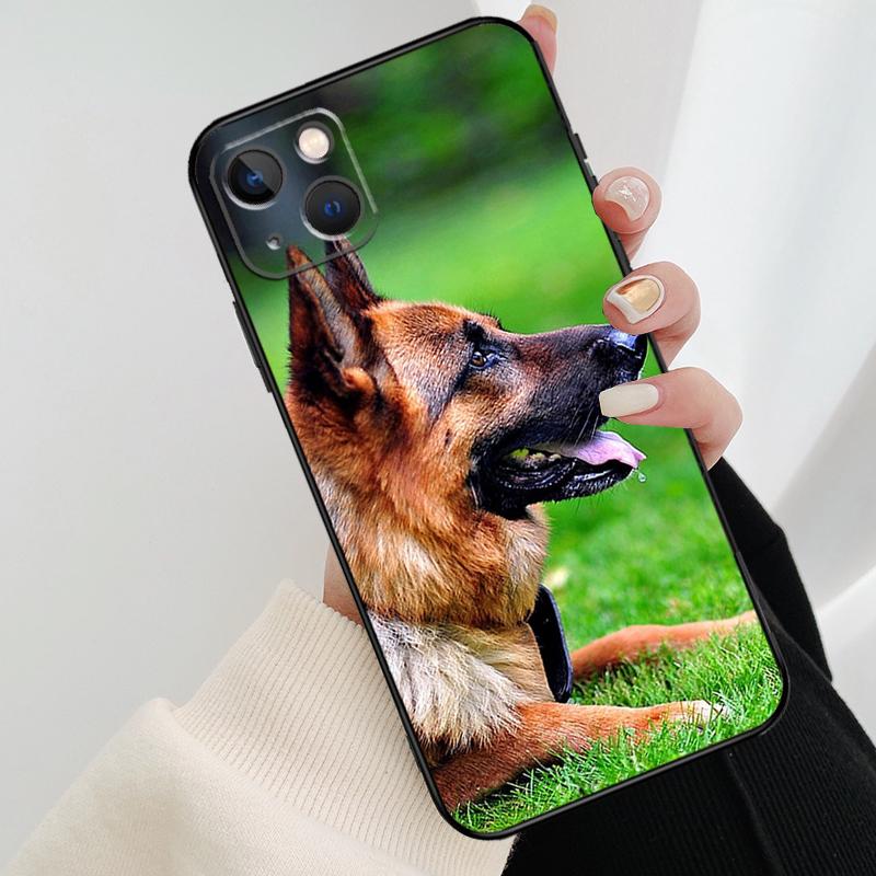 Чехол для телефона с изображением немецкой овчарки для iPhone 17 Pro Max 16 15 11 13 12 14 Pro Max mini 15 16 Plus 16e 17 Air Cover