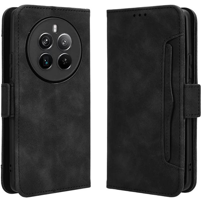 Flip Case for Realme 12 Pro 5G / 12 Pro+ 5G, Card Slot, Black