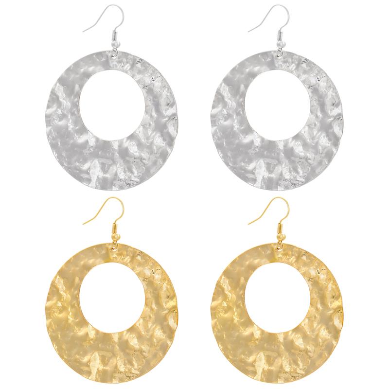 ZHUKOU NEW gold large hoop earrings fashion hip-hop women's bar party hoop earrings jewelry VE474
