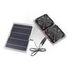 Solar Panel Powered Fan 2 Fans 100W 20V Green Energy Portable Convenient Mini Ventilator for Dog Pet House Greenhouse RV