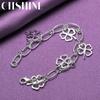 CHSHINE 925 Sterling Silver Four Leaf Flower Pendant Bracelet Fashion Charm Wedding Party For Women Jewelry