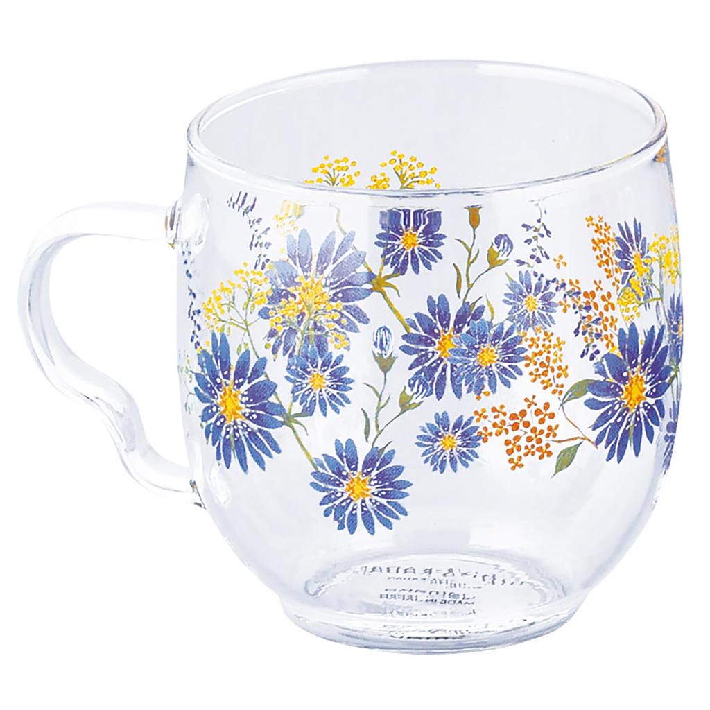 Yamaka Shoten X Language of Glass Mug 270ml Diameter 8 X 8cm Hibiya Kadan FLORIOGRAPHY Microwave Safe Day Gift Birthday Gift Miscellaneous Goods