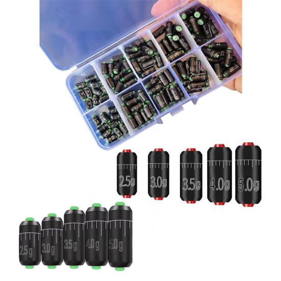100 шт. Рыболовные грузила с угловым дизайном, легкие, с хорошей маскировкой, уникальные, в пластиковой коробке, снижают настороженность рыбы