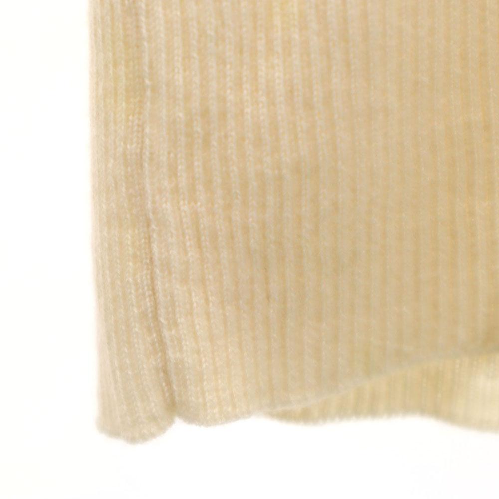 Hermes Итальянский кашемир С длинным рукавом С запахом на животе В рубчик Свитер с V-образным вырезом 38 Женский Б/у