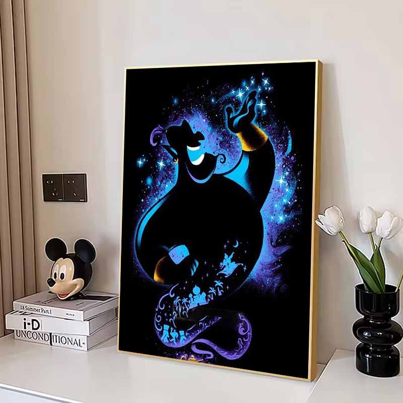 Disney Алмазная мозаика Аладдин Силуэт Искусство Иллюстрация Мозаика Вышивка Алмазная живопись Крестик Домашний декор 5D Сделай сам