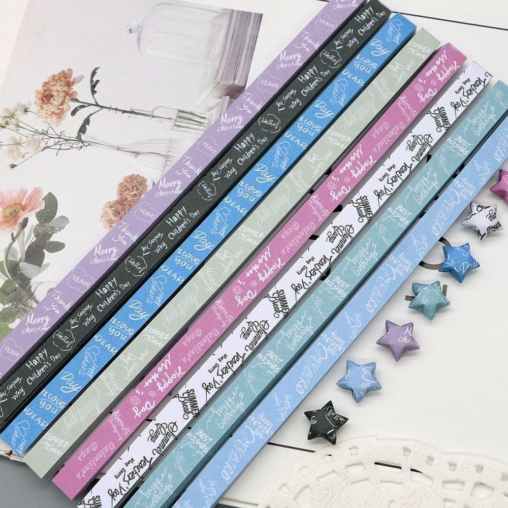 540 Листов Мультяшная Звезда Бумажная Полоска Односторонняя Складывающаяся Звезда Милый Скрапбукинг Домашний Декор