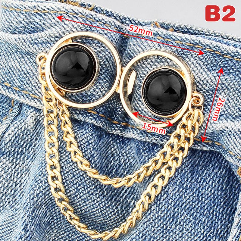 Джинсы Пуговица Регулятор Для Брюк Юбки Кнопка Жемчуг Кисточка Застежка Брюки Булавка Для Бесшовных Джинсов Пряжка Для Талии Аксессуары