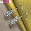 925 Sterling Silver Cat AAA Zircon Drop Earring Jewelry