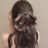 French Style Chiffon Hair Claw Large Women Hair Grab Clip Crystal Bow Shark Clip  Daily