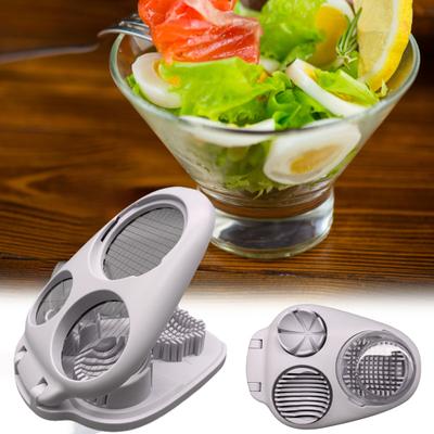 3-в-1 яйцерезка с крышкой 3 режима нарезки Многофункциональный клубничный грибной сэндвич-салат Яйца вкрутую Dicer Masher Режущий инструмент