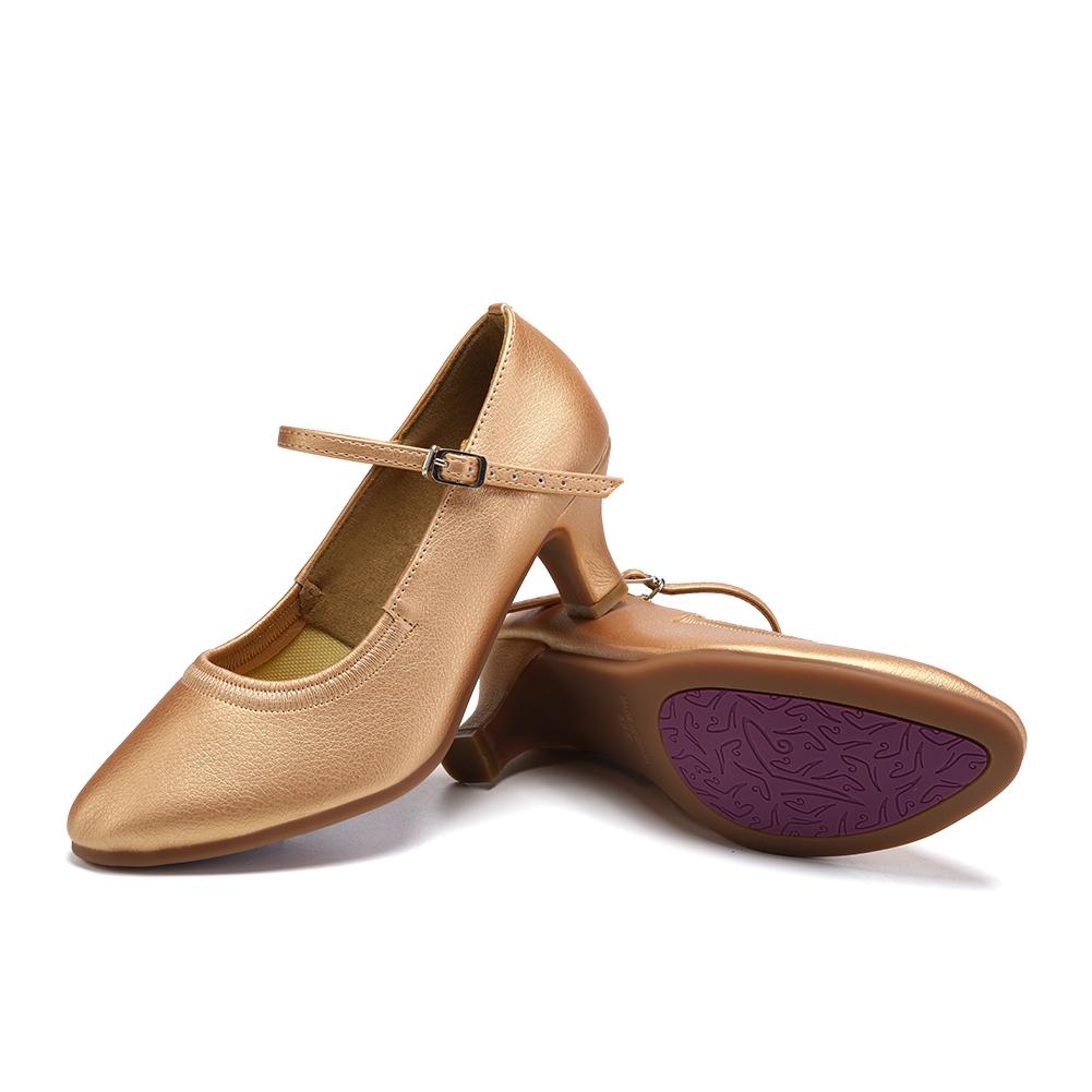 Удобные женские туфли для бальных танцев с закрытым носком для латиноамериканского танго, современные танцевальные туфли для вальса на резиновой подошве, каблук 5 см