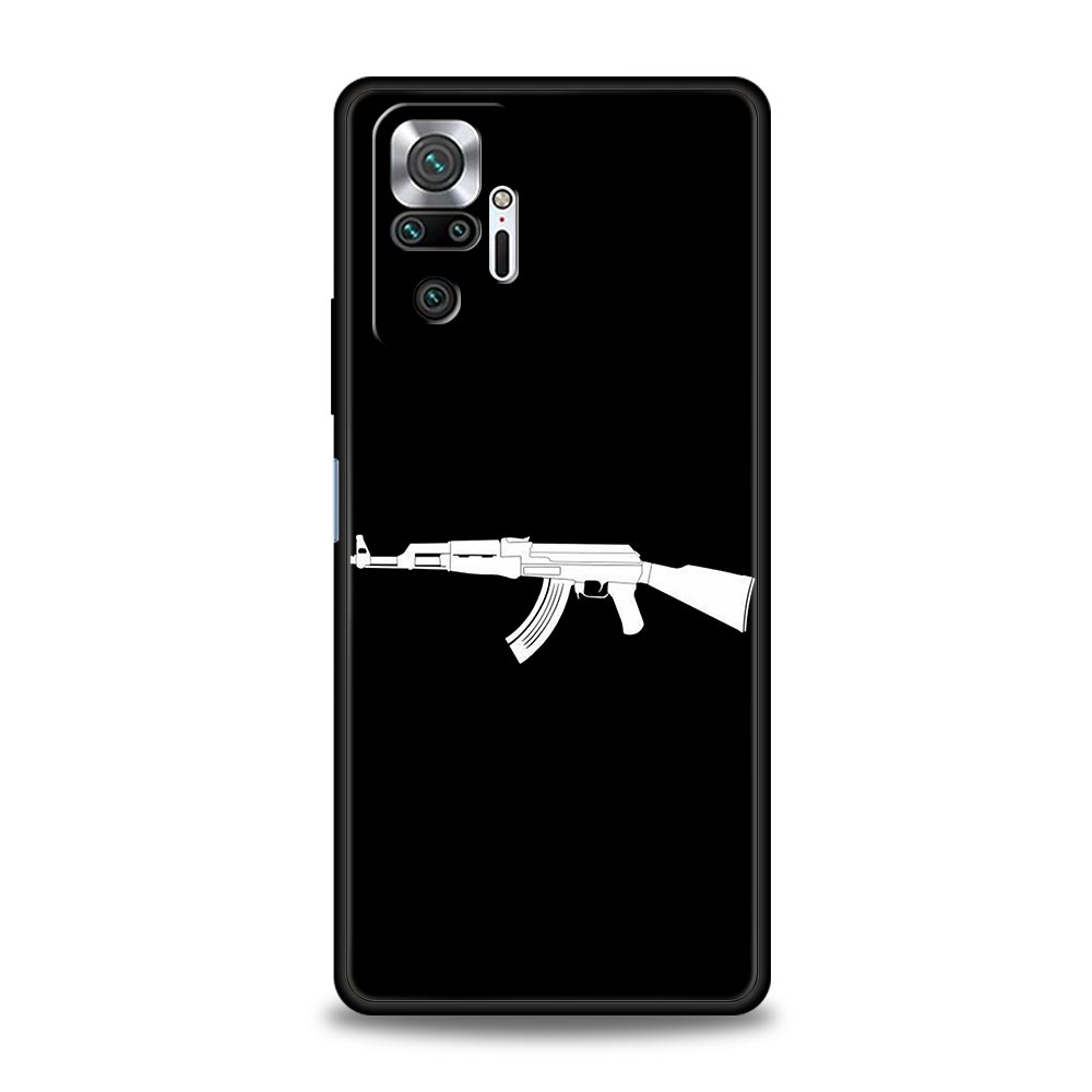 Чехлы для Redmi 10C AK47, пистолет, пули, чехол для телефона для Xiaomi Redmi Note 12 11 9S 9 8 10 Pro Plus 7 9T 8T 9C 9A 8A, чехол