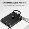 1 комплект аудиоадаптера быстрого интерфейса, стабильная передача, компактный размер, универсальный внешний звук с функцией Plug-and-Play