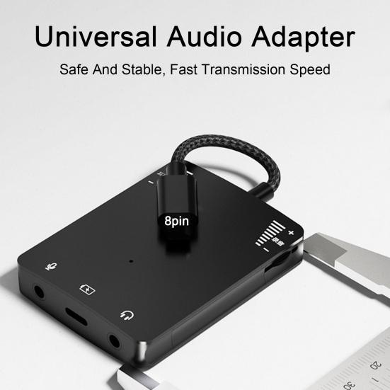 1 комплект аудиоадаптера быстрого интерфейса, стабильная передача, компактный размер, универсальный внешний звук с функцией Plug-and-Play