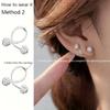 1 Pair Luxury Spiral Rod Ball Earrings, Stainless Steel, Versatile Daily Wear & Gift Jewelry, with Rhinestone Inlay for All-Season Fashion Accessory