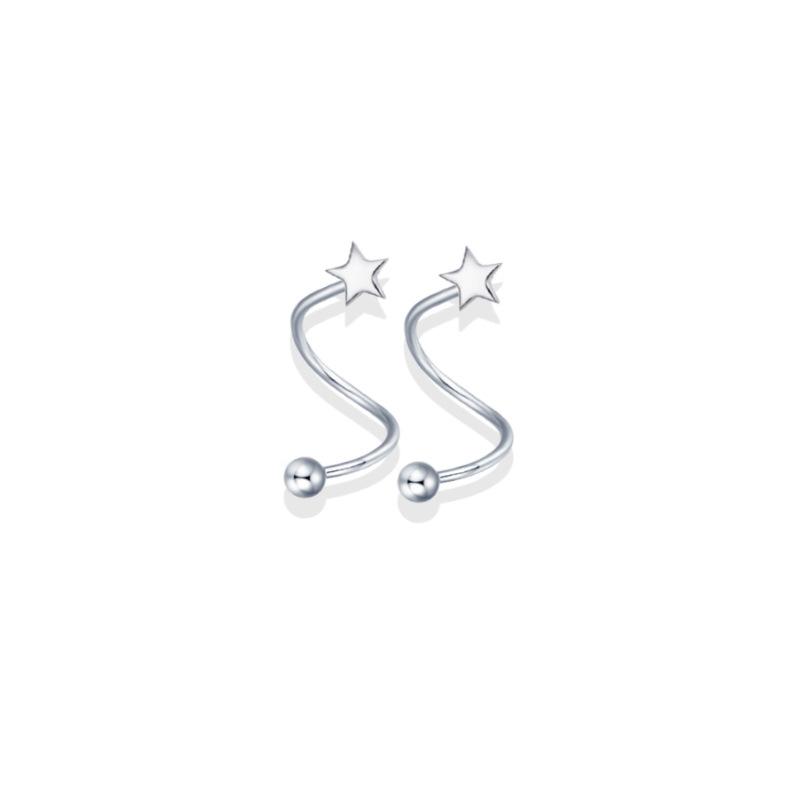 Серьги-гвоздики Star Thread, женские, нишевые, универсальные, литературные и свежие, весенние, глянцевые, с винтовой пряжкой, серьги Love