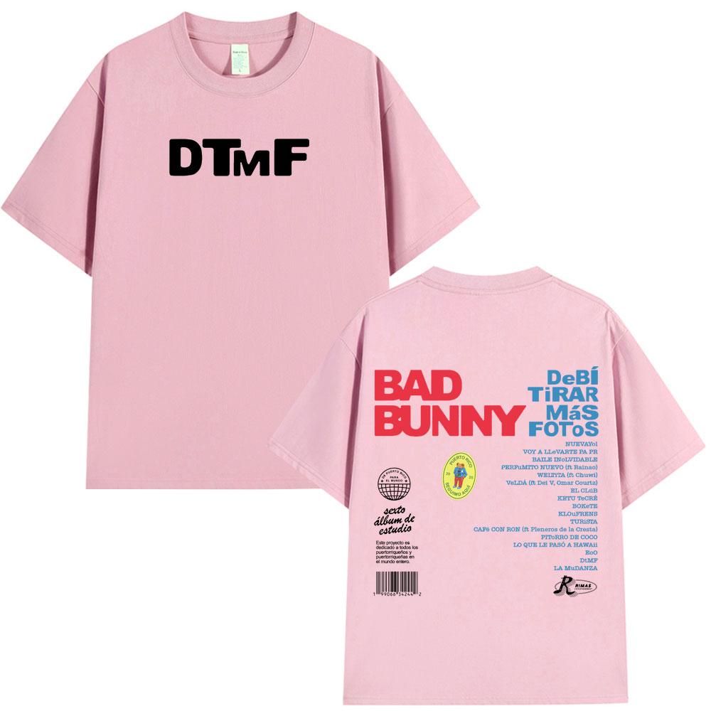 Bad Bunny DTMF Debi Tirar Mas Fotos 2025 Новая Альбомная Футболка Мужская Женская Одежда Хлопковые Оверсайз Футболки Хип-Хоп Модная Футболка