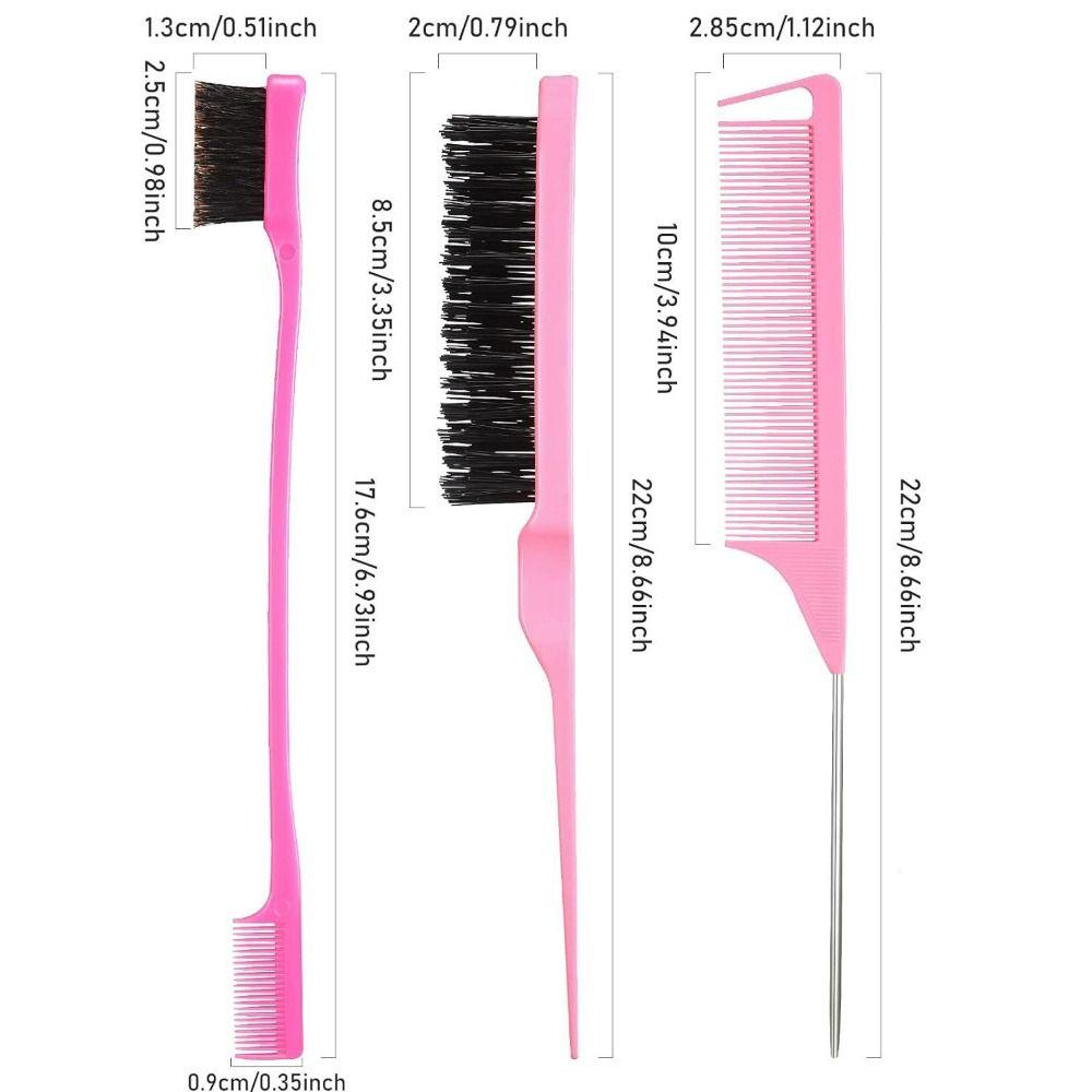 Набор расчесок для укладки волос для груминга 5 шт./набор Расческа с крысиным хвостом Инструменты для хвоста волос Щетка для волос с щетиной Расчесывание Расчесывание Инструмент для плетения