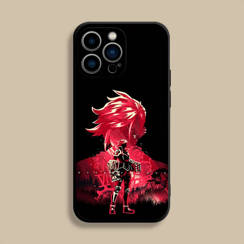 Чехол для телефона Arcane Jinx Vi для iPhone 17,16,15,14,13,12,Pro,Max,Plus,E,SE4,Air,Mini Черный Мягкий Чехол