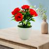 Искусственные растения в горшках 7 пионов для комнаты, домашнего офиса, гостиной, спальни, свадьбы, искусственные