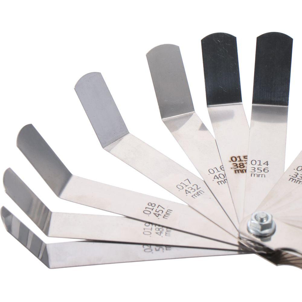 Stainless Steel 16 Blades 0.127-0.508MM Gauge 100mm Feeler Gauge Metric