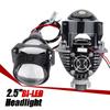 Angel Eyes Dual LED Lens Halo Light Projector for H4 H7 9005 9006 Car Headlight High/Low Beam 2.5 Inch LED Kit 80W 6000K PTF Bulb