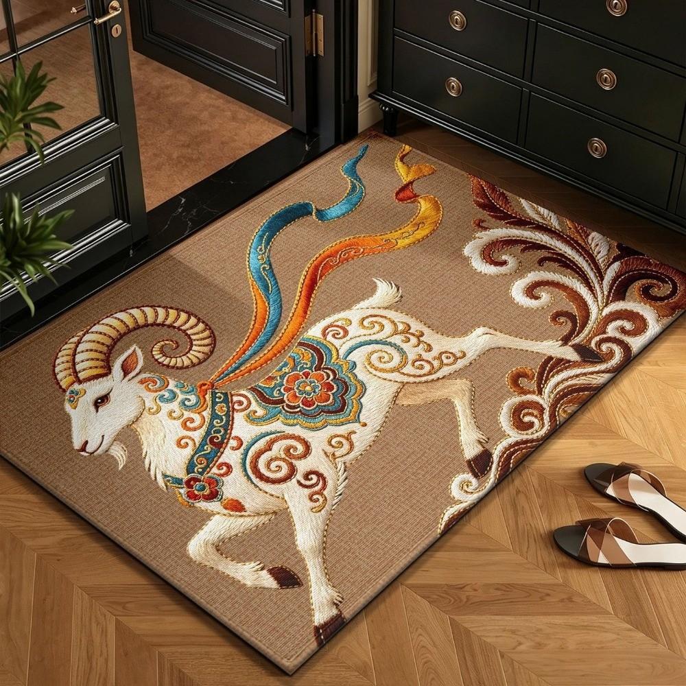 Quick Dry Door Mat Soft Floor Mat Sheep Pattern Bath Mat Children's Room