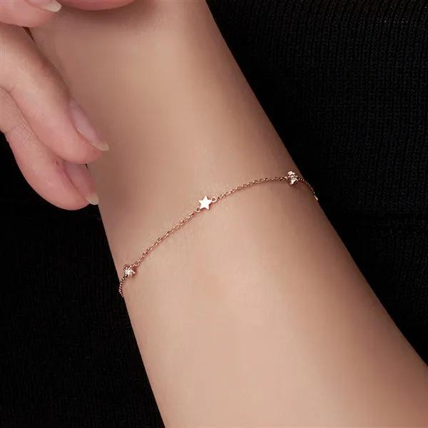 14K bracelet chain gold bracelet star