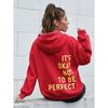 Womens Oversized Hooded Sweatshirt With Letter Print Loose Fit Long Sleeve Casual Streetwear Top