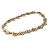 Women Party Luxury Crowd Clear Rhinestone Flower Bronze Choker Bib Necklace