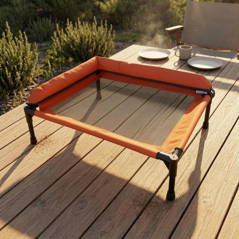 Elevated Pet Bed Breathable Raised Edge Pet Bed off the Floor Open Design