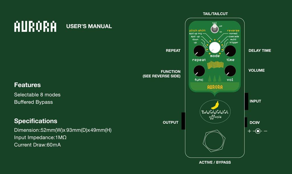 Эффекты задержки BANANANA Multi Delay/AURORA