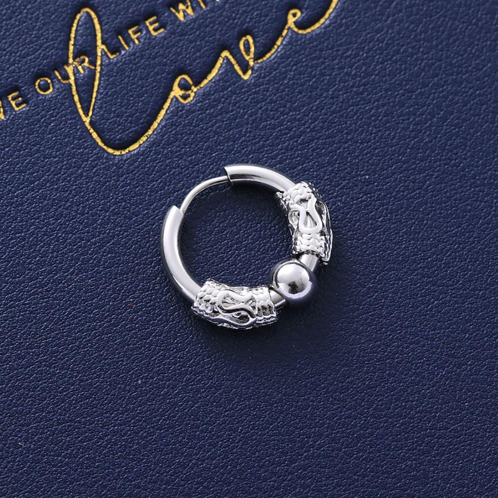 Korean Stainless steel Female Punk Ear Buckle Male Hoop Earring Fashion Jewelry Dragon Earring