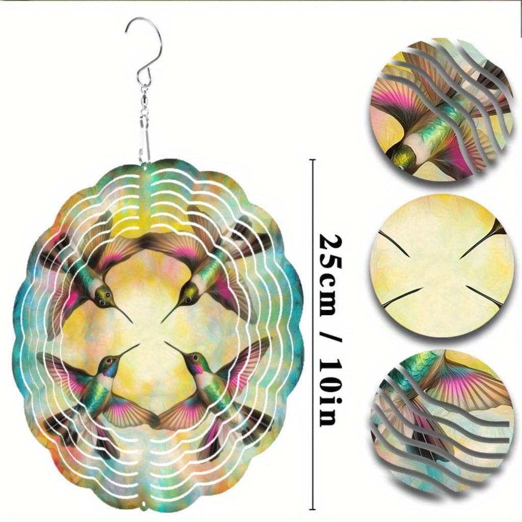 Vibrant Metal Wind Chime for Outdoor Garden Decor 10 Inch Hanging Wind Chimes with 360 Hook Perfect for Spring and Summer Natural Ambience