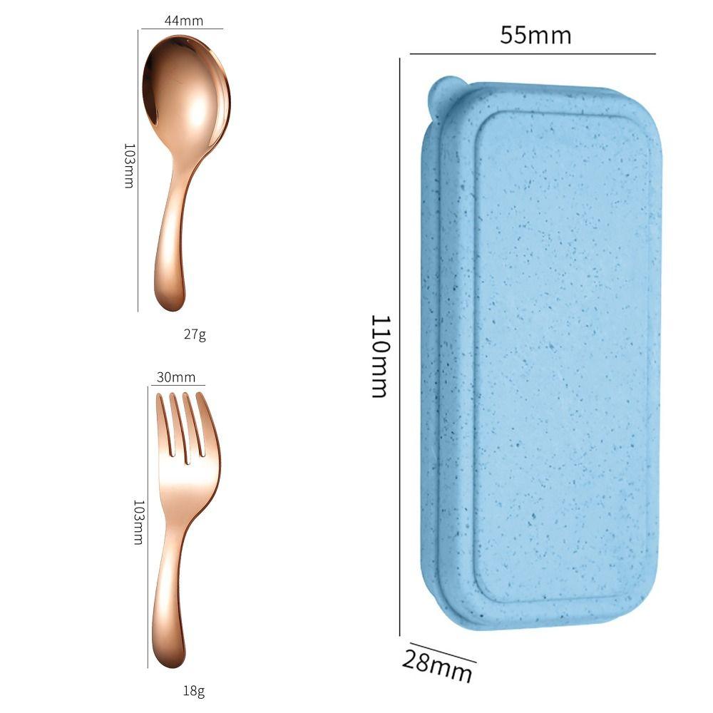 Набор ложек и вилок из нержавеющей стали 304, инструмент для десертов и фруктов, кухонные принадлежности для детей, студентов, офиса