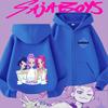 Kpop Demon Hunters Cartoon Characters Print Autumn Winter Fashion Casual Warm Comfortable Boys Girls Zipper Hooded Sweatshirt