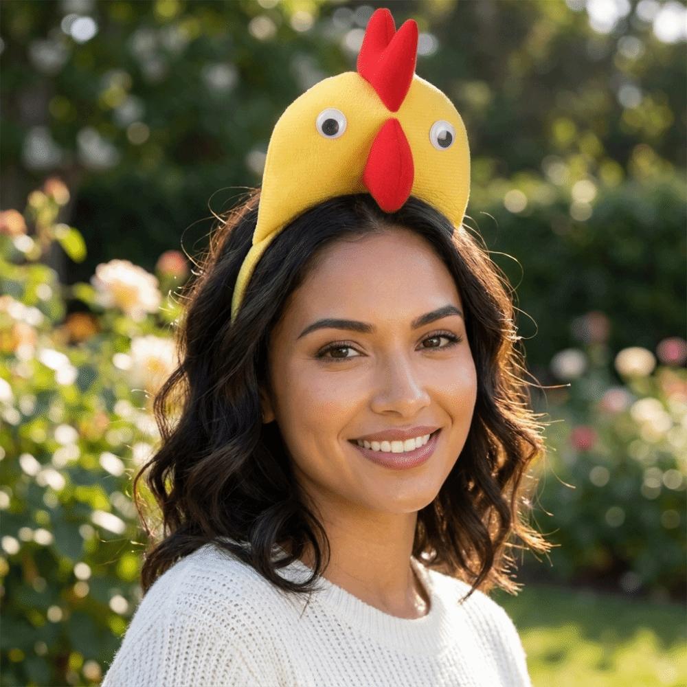 Cartoon Chick Headwear 3D Novelty Headband Unique Party Headwear Chicken Headband  Festival
