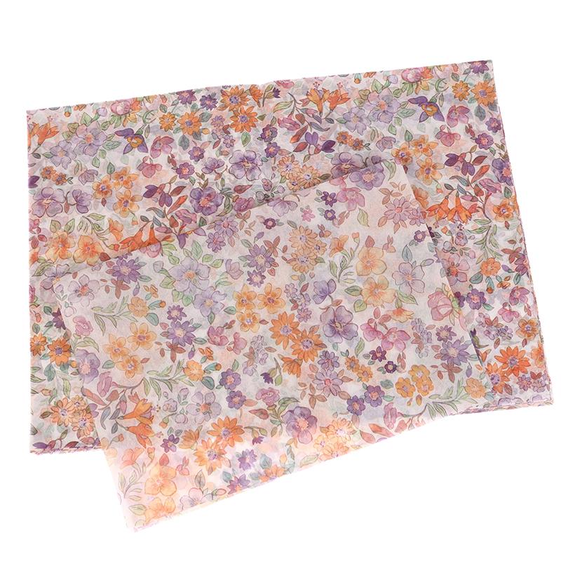 10Pcs Purple Floral Paper Hand-Kneaded Paper Cotton Paper Bouquet Flower Wrapping Paper Flower Wrapping Paper Cake Baking Gift