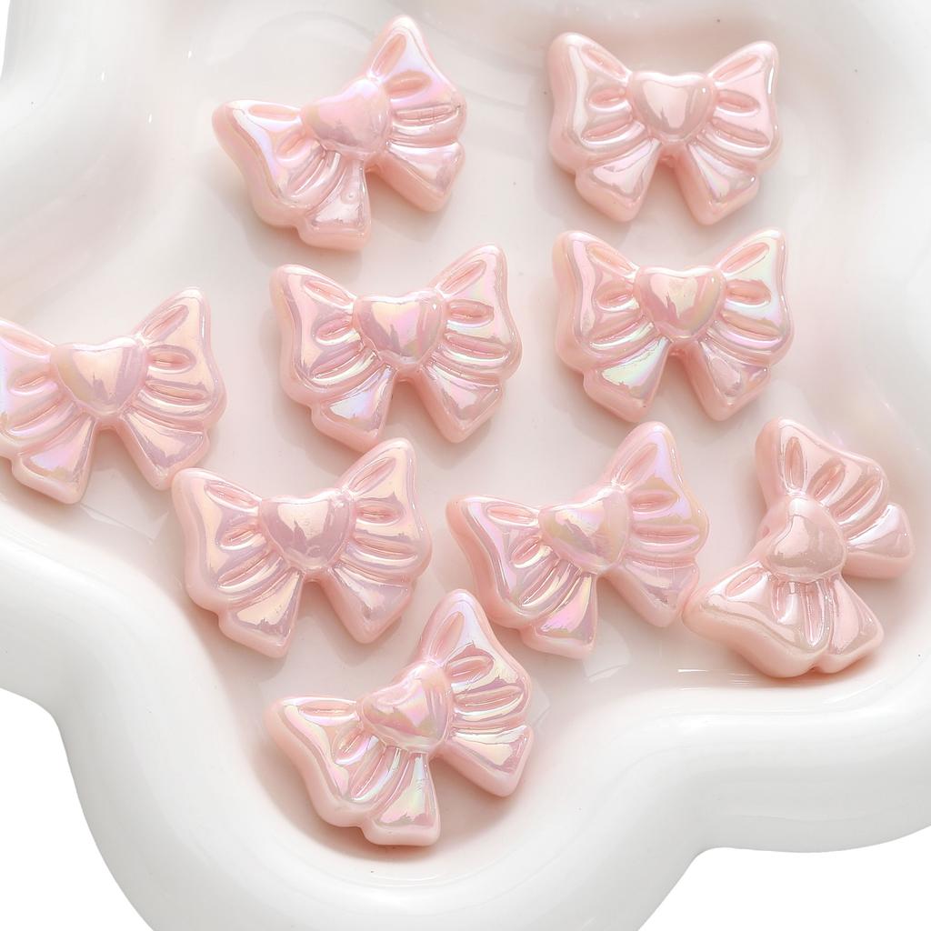 2/10 шт. акриловые бусины-бантики цвета AB, разбросанные бусины для самостоятельного изготовления браслетов, ожерелий и ювелирных изделий