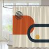 Abstract Mid Century Shower Curtain Arch Sun Moon Minimalist Geometric Curve Stripes Fabric Christmas Landscape Bth Curtain Hook