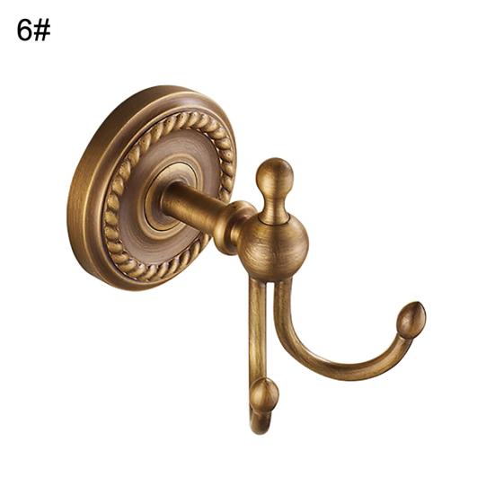 Винтажная латунь без сверления, кухонная вешалка для хранения ванной комнаты, держатель для полотенец, настенная вешалка